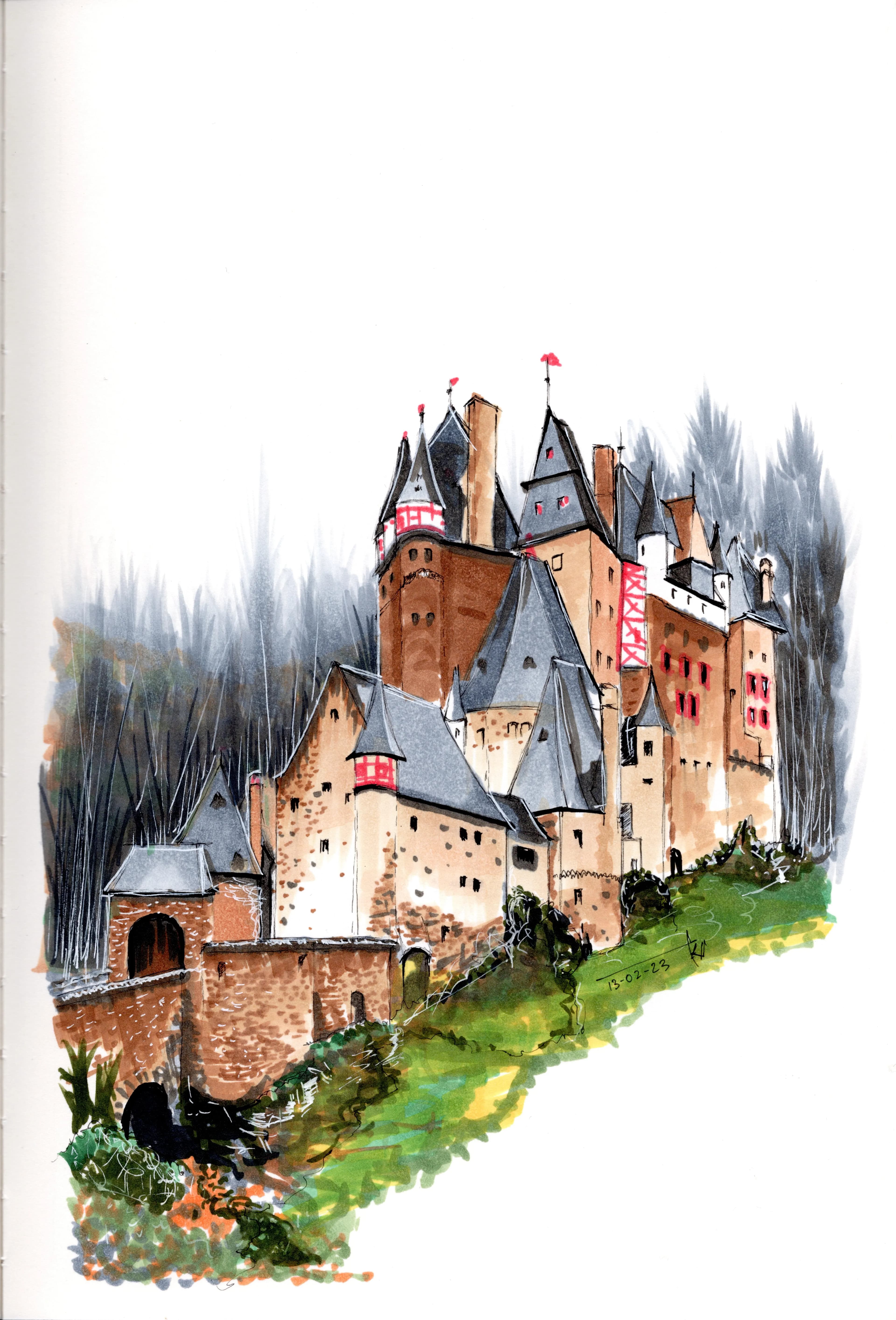 A sketch of A German Castle